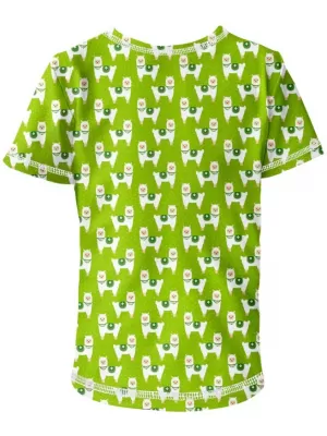 Kurz -schwaches t -Shirt WAMU LAMY NA PASTVĚ GRÜN