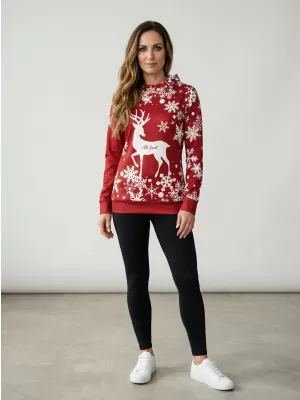 Premium-Sweatshirt für Damen ALTISPORT VOJ/ALWVN5MI01 ROT