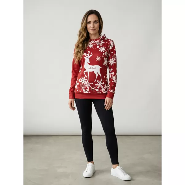  Premium-Sweatshirt für Damen ALTISPORT VOJ/ALWVN5MI01 ROT 