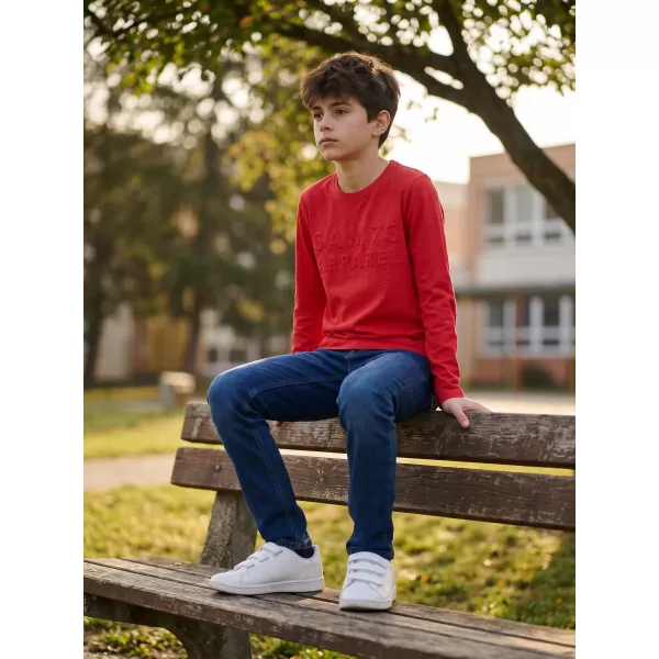  Jungen-T-Shirt mit langen Ärmeln SAM 73 CELDOR KT 501 ROT 