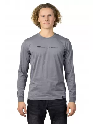 Herren-T-Shirt mit langen Ärmeln HANNAH KIRK STAHLGRAU
