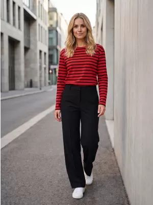 Damen-T-Shirt mit langen Ärmeln SAM 73 PRUDENCE WT 893 ROT