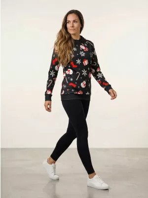 Premium-Sweatshirt für Damen ALTISPORT VOJ/ALWVN1MI01 SCHWARZ