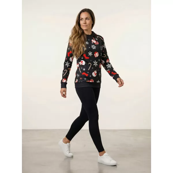  Premium-Sweatshirt für Damen ALTISPORT VOJ/ALWVN1MI01 SCHWARZ 
