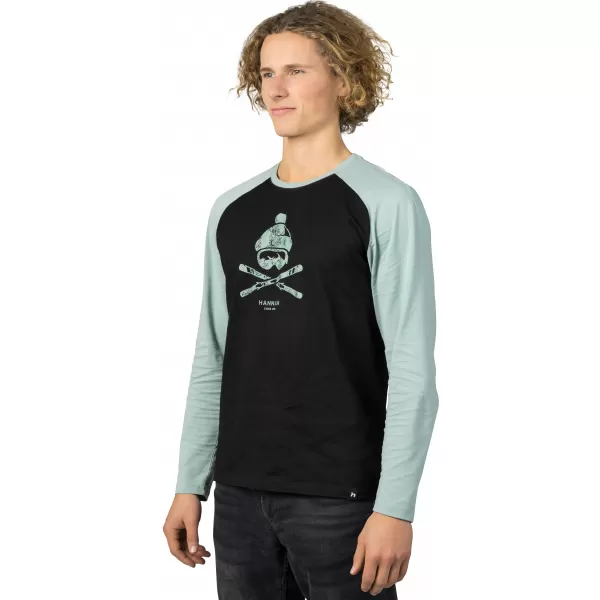  Herren-T-Shirt mit langen Ärmeln HANNAH HANES ANTHRAZIT/SCHIEFERGRAU 