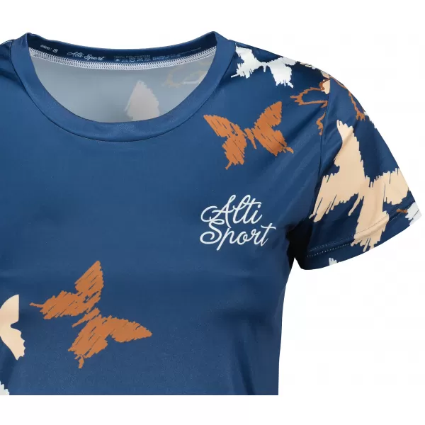  Hochwertiges Funktions-T-Shirt für Damen ALTISPORT VOJ/ALW002TR01 MARINE/BRAUN 