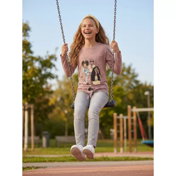  Mädchen-T-Shirt mit langen Ärmeln SAM 73 VADANIA KT 505 ALTE ROSE 