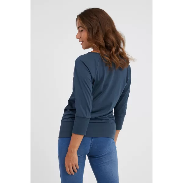  Damen-T-Shirt mit 3/4-Ärmeln SAM 73 SELMA WT 896 STAHLBLAU 
