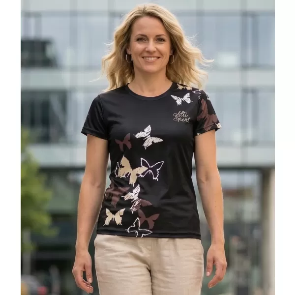  Hochwertiges Funktions-T-Shirt für Damen ALTISPORT VOJ/ALW002TR01 SCHWARZ BRAUN 