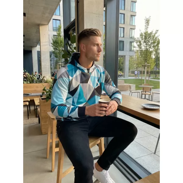 Premium-Sweatshirt für Herren ALTISPORT VOJ/ALM007MI01 BLAU GRAU 