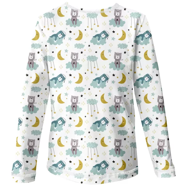  Langes Kinder -Shirt für Kinder WAMU OSPALÍ MEDVÍDCI WEIß/BLAU 