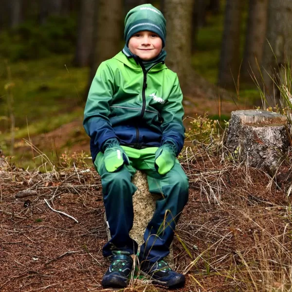  Baby Softshell Jacke WAMU MOZAIKA GRÜN 