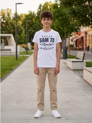 T-Shirt für Jungen SAM 73 JANSON KT 504 WEIß
