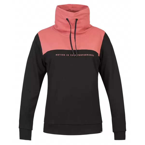  Damen-Sweatshirt HANNAH SIBELE ANTHRAZIT/VERBLASSTES ROSA 
