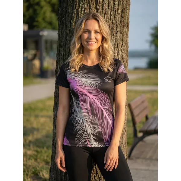  Hochwertiges Funktions-T-Shirt für Damen ALTISPORT VOJ/ALW001TR01 SCHWARZ/HELLROSA 