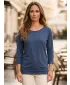 Damen-T-Shirt mit 3/4-Ärmeln SAM 73 SELMA WT 896 STAHLBLAU
