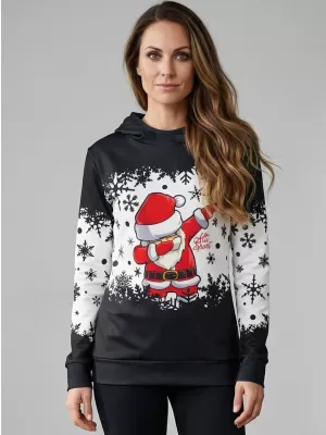 Premium-Sweatshirt für Damen ALTISPORT VOJ/ALWVN2MI01 SCHWARZ