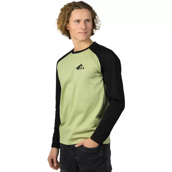  Herren-T-Shirt mit langen Ärmeln HANNAH HANES MOOSSTEIN/ANTHRAZIT 