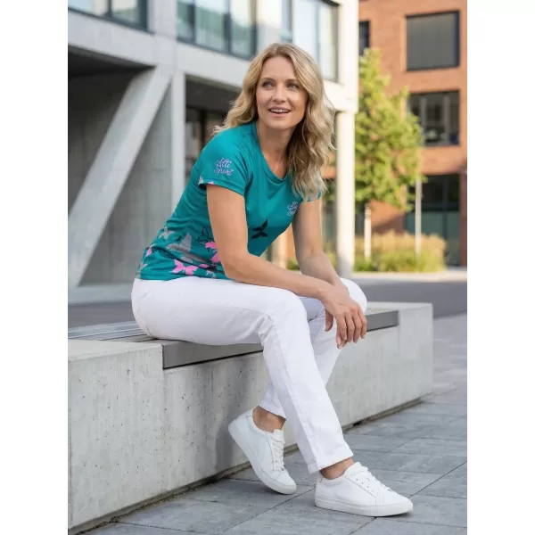  Hochwertiges Funktions-T-Shirt für Damen ALTISPORT VOJ/ALW002TR01 SMARAGD/HELLROSA 
