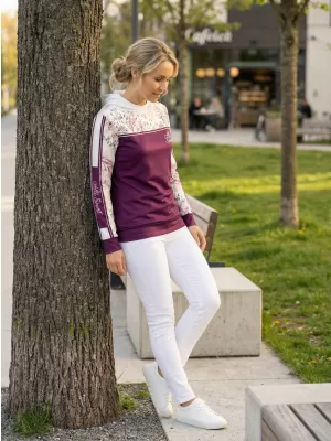 Premium-Sweatshirt für Damen ALTISPORT VOJ/ALW008MI01 BURGUND