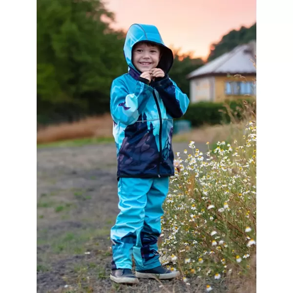  Softshellhose für Kinder WAMU DRAGON FANTASY BLAU 
