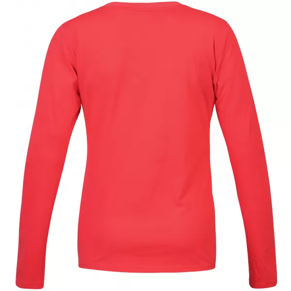  Damen-T-Shirt mit langen Ärmeln HANNAH ELARA HIBISKUS 