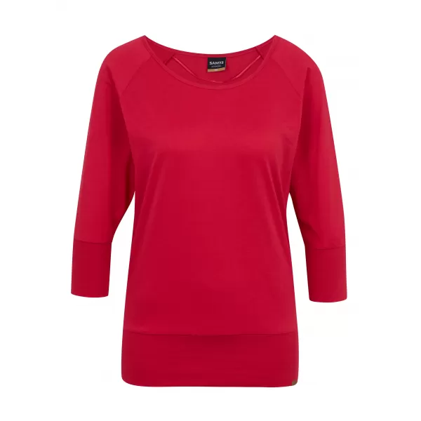  Damen-T-Shirt mit 3/4-Ärmeln SAM 73 SELMA WT 896 DUNKELROSA 