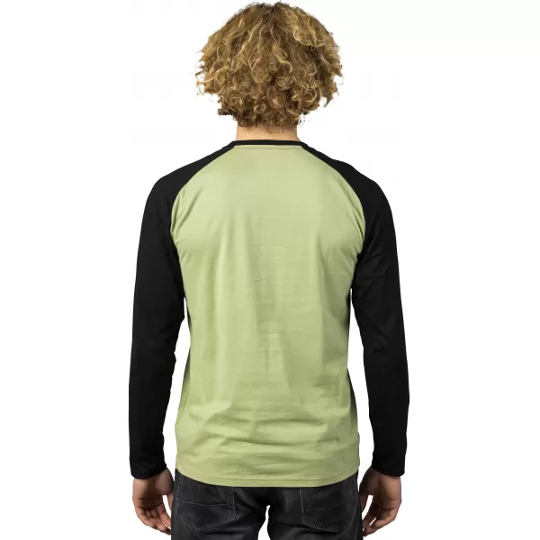  Herren-T-Shirt mit langen Ärmeln HANNAH HANES MOOSSTEIN/ANTHRAZIT 