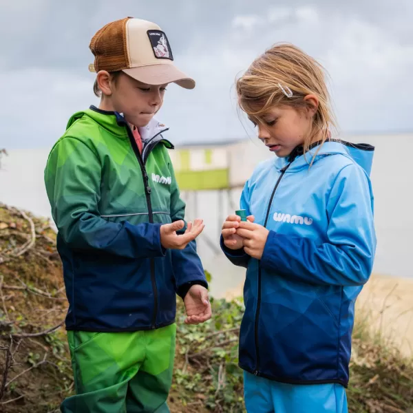  Baby Softshell Jacke WAMU MOZAIKA BLAU 