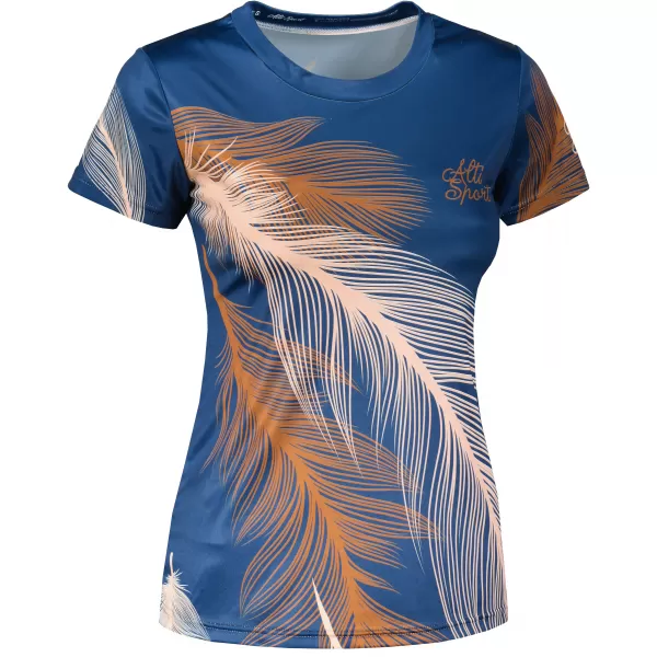  Hochwertiges Funktions-T-Shirt für Damen ALTISPORT VOJ/ALW001TR01 MARINE/BRAUN 