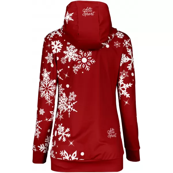  Premium-Sweatshirt für Damen ALTISPORT VOJ/ALWVN5MI01 ROT 