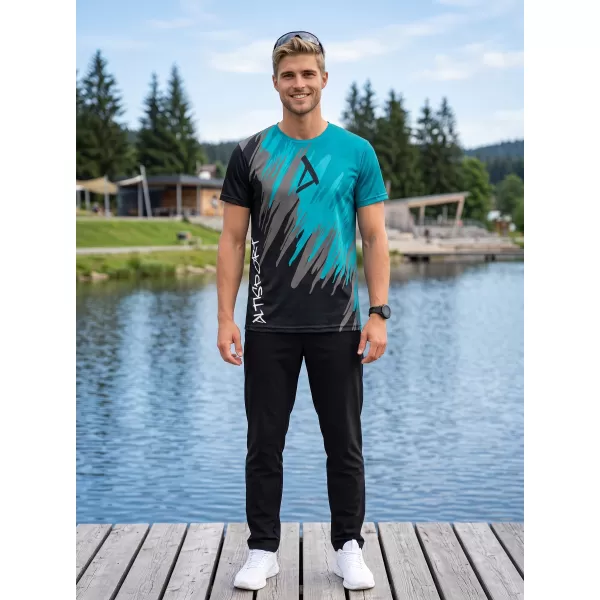  Hochwertiges Funktions-T-Shirt für Herren ALTISPORT VOJ/ALM006TR01 SCHWARZ/KEROSIN 