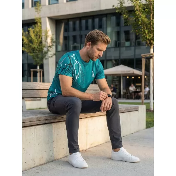  Premium-T-Shirt für Herren ALTISPORT VOJ/ALM004TR01 KEROSIN/WEIß 