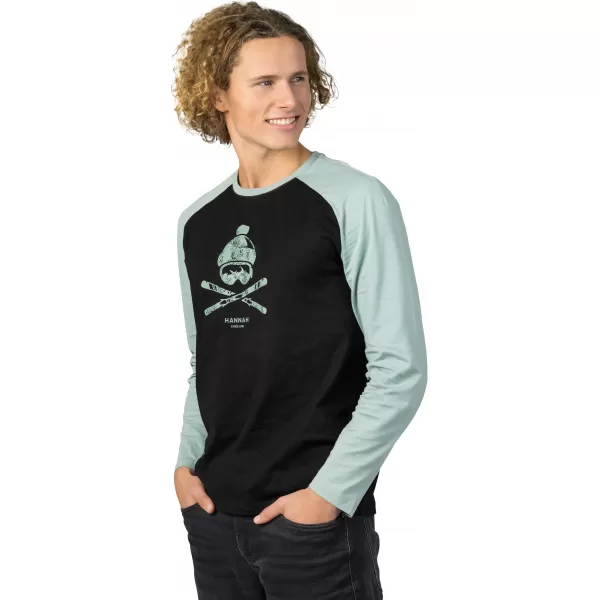  Herren-T-Shirt mit langen Ärmeln HANNAH HANES ANTHRAZIT/SCHIEFERGRAU 