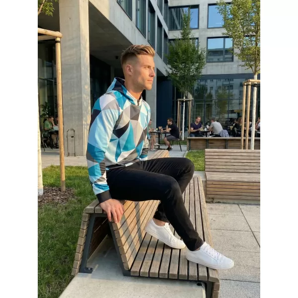  Premium-Sweatshirt für Herren ALTISPORT VOJ/ALM007MI01 BLAU GRAU 