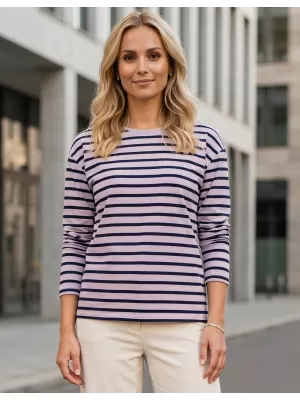 Damen-T-Shirt mit langen Ärmeln SAM 73 PRUDENCE WT 893 ALTE ROSE