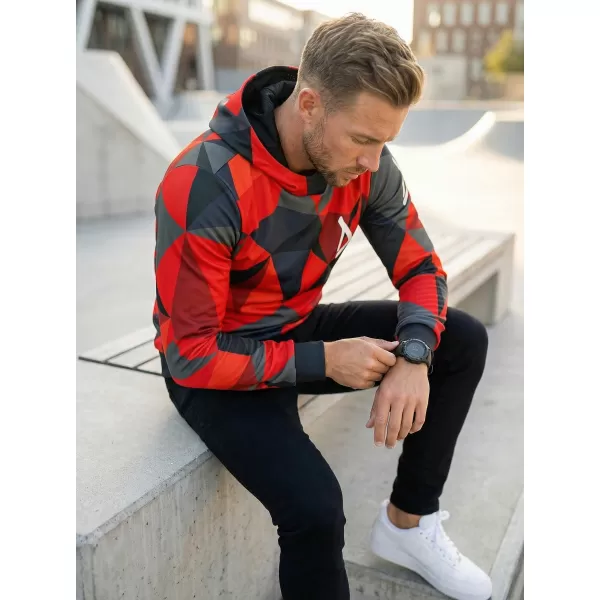  Premium-Sweatshirt für Herren ALTISPORT VOJ/ALM007MI01 ROT 