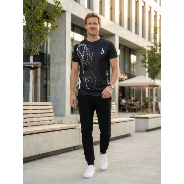  Premium-T-Shirt für Herren ALTISPORT VOJ/ALM004TR01 SCHWARZ UND WEIß 