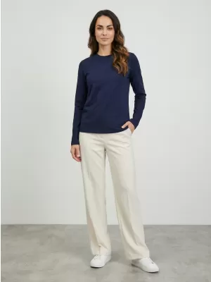 Damen-T-Shirt mit langen Ärmeln SAM 73 ZIRA WT 894 DUNKELBLAU