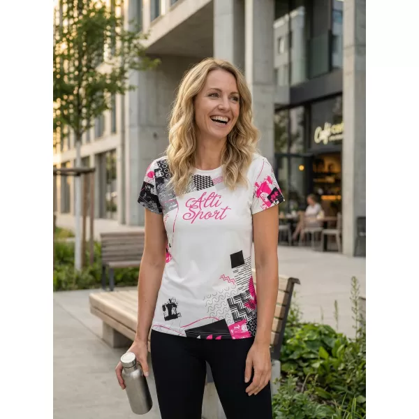 Hochwertiges Funktions-T-Shirt für Damen ALTISPORT VOJ/ALW009TR01 WEIß 