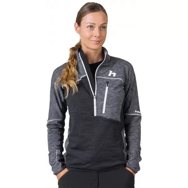  Damen-Sweatshirt HANNAH MEDA HZ HELLGRAU MEL (WEIß) 