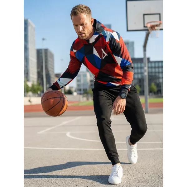  Premium-Sweatshirt für Herren ALTISPORT VOJ/ALM007MI01 MARINEBLAU/ROT 