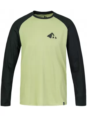 Herren-T-Shirt mit langen Ärmeln HANNAH HANES MOOSSTEIN/ANTHRAZIT