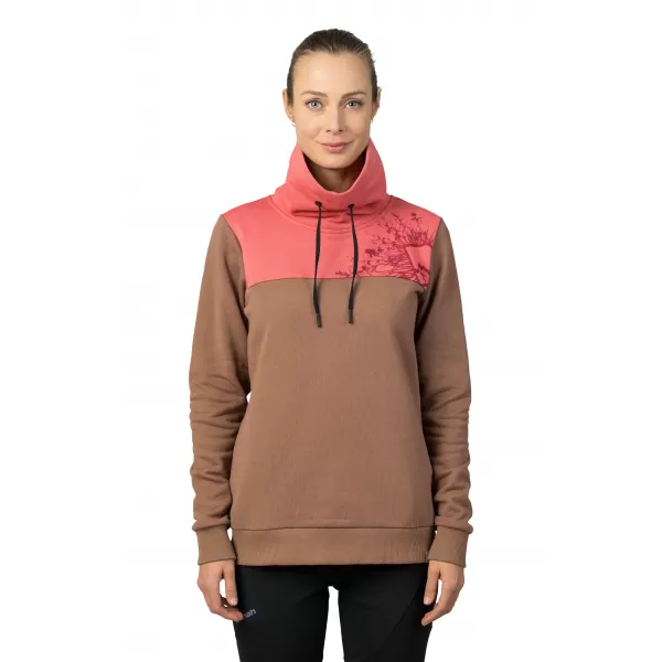  Damen-Sweatshirt HANNAH SIBELE COCA-MOKKA/VERBLASSTES ROSA 