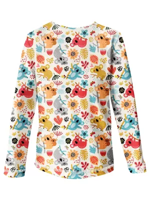 Langes Kinder -Shirt für Kinder WAMU HRAVÉ KOALY WEIß/FARBIGER