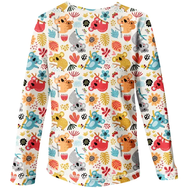  Langes Kinder -Shirt für Kinder WAMU HRAVÉ KOALY WEIß/FARBIGER 