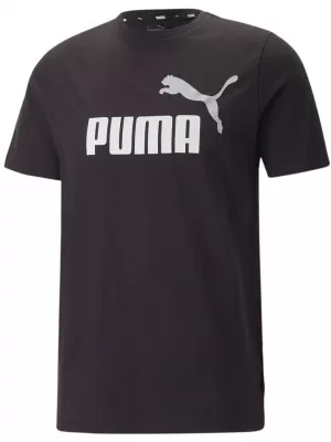 Herren-T-Shirt PUMA ESS+ 2 COL LOGO TEE 586759-61 SCHWARZ