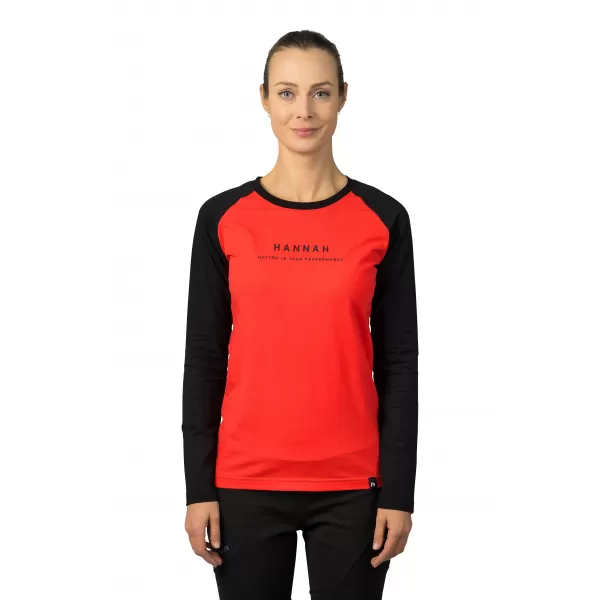  Damen-T-Shirt mit langen Ärmeln HANNAH PRIM HIBISKUS/ANTHRAZIT 
