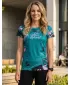 Hochwertiges Funktions-T-Shirt für Damen ALTISPORT VOJ/ALW009TR01 PETROL/HELLROSA
