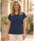 Damen-T-Shirt SAM 73 VITANI WT 898 STAHLBLAU
